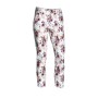 Alberto Mona Regular Slim Fit, spodnie białe w kwiaty