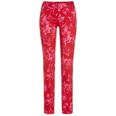 Alberto Alva Regular Slim Fit - spodnie golfowe - różowe w kwiaty