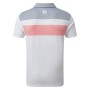 FootJoy Double Block Birdseye Pique Polo, szaro-różowe