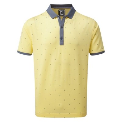 FootJoy Birdseye Argyle Print with Knit Collar Polo