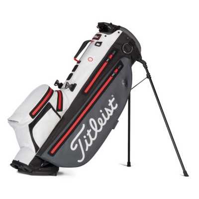 Titleist Players 4 Plus StaDry - torba golfowa - czarno-biało-czerwona