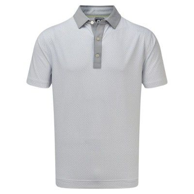 FootJoy Lisle Foulard Print - koszulka golfowa - szara