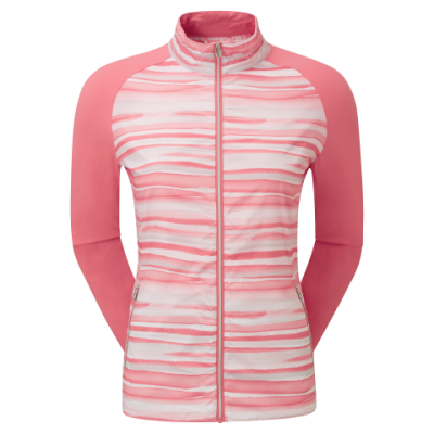 Bluza golfowa FJ Hybrid Watercolour Jacket różowy
