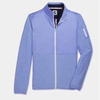Bluza golfowa Full-Zip Space Dye Mid-Layer - fioletowy