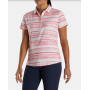 Short Sleeve Watercolor damskie polo w kolorze koralowym-4
