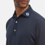 FJ Diamond Dot Print Lisle Self Collar-2