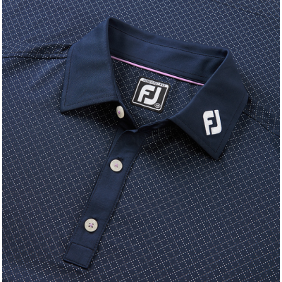 FJ Diamond Dot Print Lisle Self Collar