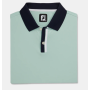 Solid Stretch Pique with Stripe Placket Knit Collar_1