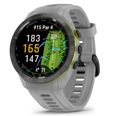 Garmin Approach S70 - 42 mm - Czarna ceramiczna ramka i szara silikonowa opaska | 010-02746-11