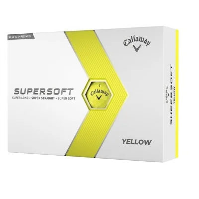Callaway Supersoft Golf Balls YELLOW - piłki golfowe- tuzin
