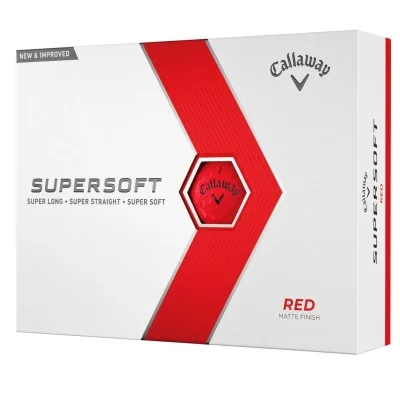 Callaway Supersoft Golf Balls RED - piłki golfowe- tuzin