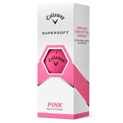 Supersoft Golf Balls pink- piłki golfowe 3 sztuki