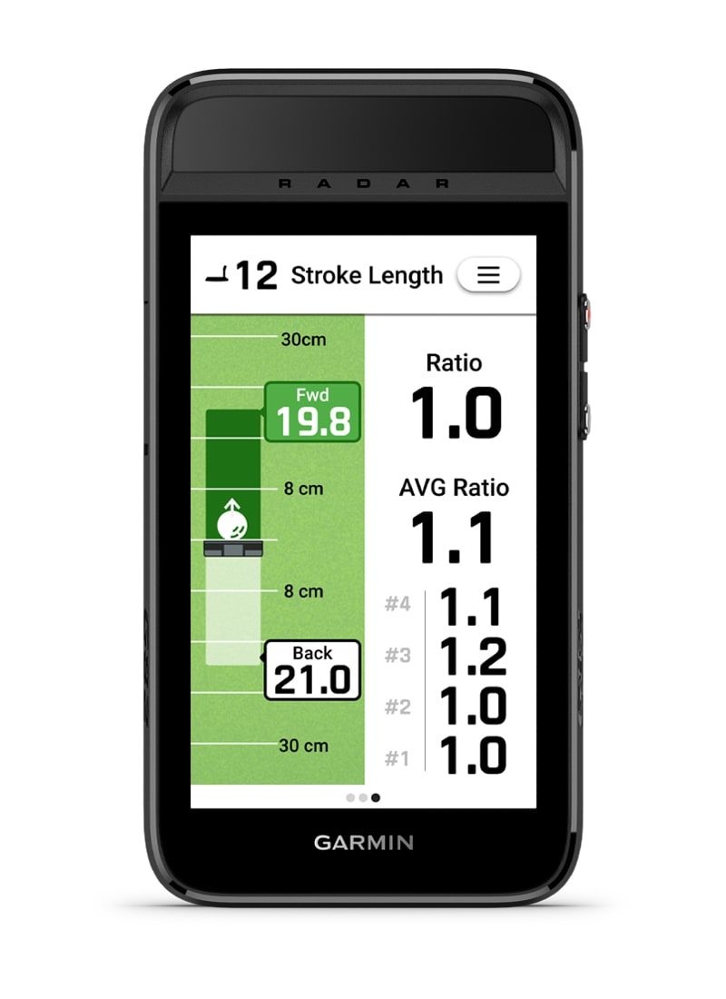 Garmin Approach G82: pomiary puttowania